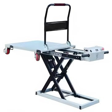 Chariot élévateur hydraulique électrique à ciseaux d'une capacité de 200 kg | Hauteur de levage maximale de 99,1 cm | Chariot portable à plat pour entrepôt, atelier et logistique (hauteur de levage de