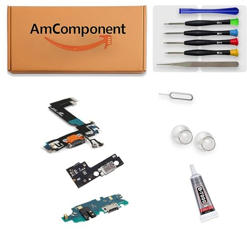 AmComponent - DOCK di ricambio per IPHONE XR rosso CONNETTORE CARICA RICARICA USB FLAT FLEX MICROFONO | Componente di ricambio con prestazioni a lunga durata con il dispositivo