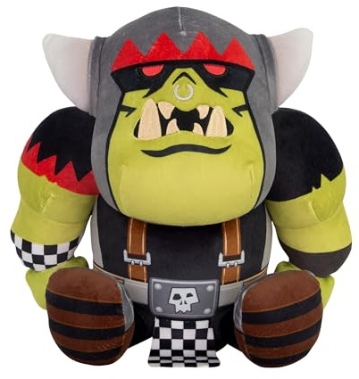Warhammer 40 000 Goff Ork Boy Mega Plüsch von Club Mocchi Mocchi, 33 cm Sammel Plüschtier, extra weiches Ork Kuscheltier, offizielles Warhammer 40K Fan Merch, Geschenk für Teenager und Erwachsene