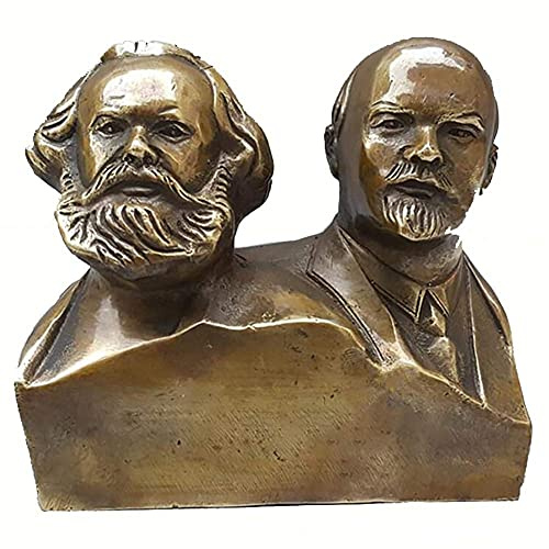 Marx Lenin Statue, Führer Lenin Büste Statue Marx Bust Statue Great People Memorial Skulptur Desktop Dekoration Kupferbüro Handwerk Ornamente