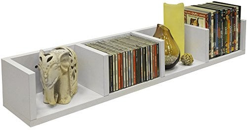 WATSONS VIRGO - 84 CD / 56 DVD/Blu-ray/Media Wall Storage Shelf - White
