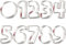 LILIAO Numbers Cookie Fondant Cutter Set - 9 Piece - From 0 to 8, 6 upside down is 9 - Stainless Steel