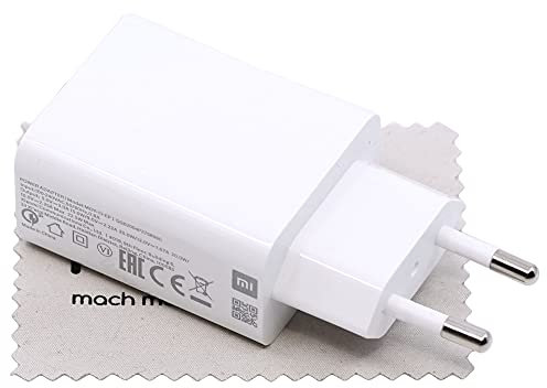 Ladegerät für Original Xiaomi MDY-11-EP 22,5W für Xiaomi Mi 10 Mi 10 Lite Mi 9 Mi 9 Lite Mi 9 SE Mi 9T Mi A3 Redmi 8 8A Redmi Note 9S 9 8T, Poco M3 (ohne Datenkabel) mit mungoo Displayputztuch