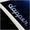 Frontscheibenaufkleber Schriftzug Dapper Tuning Aufkleber für Windschutzscheibe Heckscheibe Frontscheibe Auto Fahrzeug Dekor Sticker FS122 (Flakes Silber, Außenklebend)