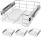 Casaria® 4x Teleskopschublade Schrankauszug Küche Schublade 50cm 20kg Belastbar Verchromt Korbauszug mit Zubehör Haushalt Küchenschrank Kleiderschrank