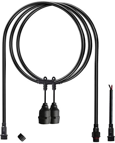 WOODGUILIN Outdoor LED Lichterkette Anschlusskabel Solar Lichterkette LED Lichtkabel mit Stecker/Buchse E27 Lamp Fassung,Kabellänge 6.5 ft,für Partys im Freien,Terrassenbeleuchtung.(2m led Lamp Chain)