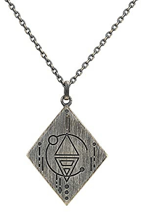 cai Herren Anhänger mit Kette 925/- Silber matt oxidiert Tattoo Motiv 925/- Sterling Silber 60cm Mattiert Silbergrau 274240195-60