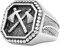 Nordic Viking Double Axe Ring For Men - Stainless Steel Vintage Cool Pirate Ring - Medieval Hip Hip Fashion Punk Slavic Pagan Amulet Jewelry Size 7-13(07)