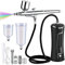 longziming Kit aérographe Portable Rechargeable par USB Pistolet pulvérisateur à air comprimé et pulvérisateur avec arrêt Automatique et kit de Nettoyage pour gâteaux, Tatouages, Maquillage, Ongles