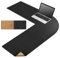 MAIDERN L Shaped Corner Desk Mat, 100x100x33cm Cork & Leather Reversible Desk Pad for Gaming Computer Office Home (Black)