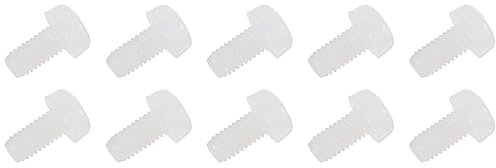 QUARKZMAN M3 x 6mm Tornillo de Máquina de Nylon 100PCS Tornillos de Rosca Métrica de Cabeza Redonda Phillips con Tuerca para Electrónica Comunicaciones, Beige