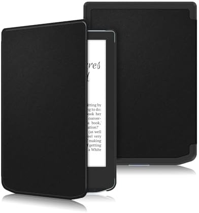 DINGGUAGUA Hülle für Pocketbook Verse ‎PB629 /Verse Pro PB634 e-Book Reader 6 Zoll, Flip-Cover mit Auto Schlaf/Wach Funktion,Schwarz