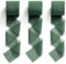 MORSUNBELA 3,8cm Chiffonband Dunkelgrün Schleifenband Geschenkband Stoffband 19,2m Seidenband Fransen