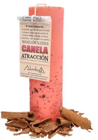 Handgefertigte Kerze mit Zimt für Aromatherapie – fördert die Entspannung und zieht positive Energien an – ideal für Zuhause, Meditation und Wellness-Sessions