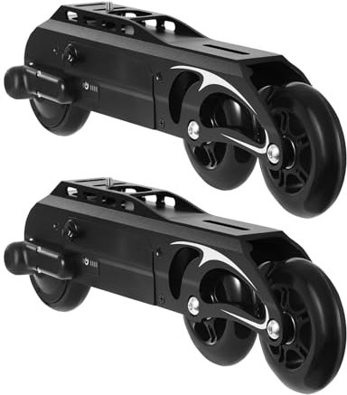 Begoniape Elektrisches Inline Skate Chassis mit 3 Rädern, E-Inline Rollschuhe Zubehör mit Fernsteuerung, Einstellbare Geschwindigkeit Rahmen für E-Rollschuhe, für K2/Roces Skates (Max. 80kg)