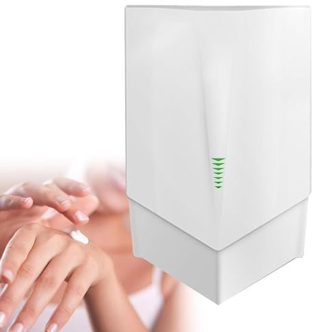 Secador de manos eléctrico de pared comercial, secador de manos de 6 a 10 segundos para secar, secador de manos eléctrico de 1200 W, secador de manos automático con sensor para cocina, baño y inodor