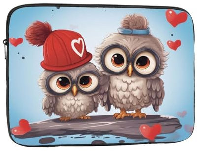 Cute Cute Owl Laptop Hülle Sleeve - Stoßfeste Schutzhülle für 10 Zoll, 12 Zoll, 13 Zoll, 15 Zoll, 17 Zoll Laptops - Schlanke und tragbare Laptoptasche