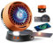 Ventilateur Solaire Portable Avec LED Lampe, Pliable Ventilateur de Table Silencieux Camping Energie Solaire USB Rechargeable, 4 Vitesses, Panneau Détachable pour Bureau Voyage BBQ Pannes de Courant
