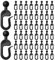 CGTQROVR Ganci per Tende a Gazebo 50pcs Sostituzione Ganci in plastica Pesante per Tende da Gazebo e reti di zanzare per Esterno, Nero