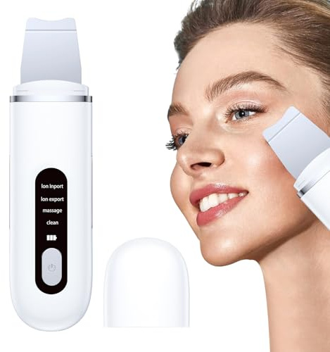 Blackhead Scrubber - Spatola a ultrasuoni per cuoio capelluto per la pelle del viso, strumento riutilizzabile per la pulizia dei pori, strumento professionale per la rimozione dei