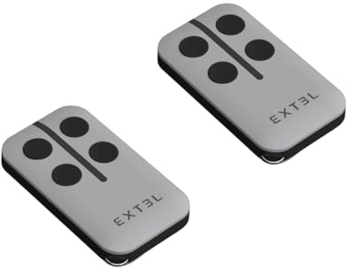 Extel Lot De 2 Télécommandes Umii Beep 433,92 MHz 4 Boutons | 2 télécommandes; 4 boutons; 433,92 MHz; rolling code; portée 80 m; 2 piles