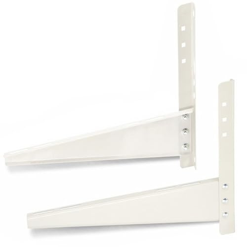 Support pour unité extérieure de climatiseur, capacité charge de 150kg Support en acier laminé à froid épaissi, résistant à la rouille et facile à installer(16000-28000 BTU)