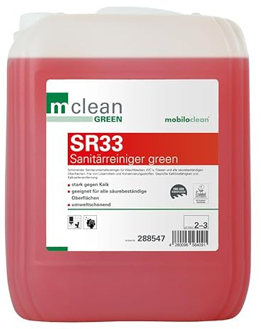 Cleanclub SR33 Sanitärreiniger Green, 10 L Kanister, Umweltschonend, Stark gegen Kalk, EU Ecolabel (10L)