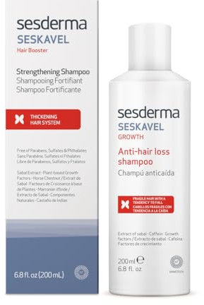 Sesderma | Seskavel Anti-Hair Loss Shampoo | Pflegendes Shampoo gegen Haarausfall | Für kräftiges und gesundes Haar | 200 ml