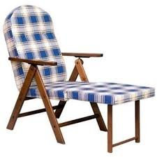 POLTRONA SEDIA SDRAIO AMALFI CON PROLUNGA (COLORE BLU) LEGNO REGOLABILE 4 POSIZIONI IMBOTTITO 105 CM SOGGIORNO CUCINA SALONE DIVANO 380090