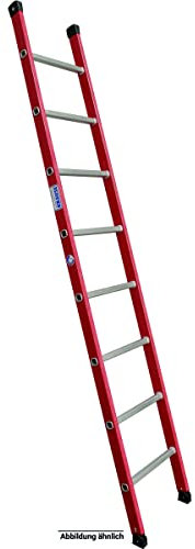 Krause Kunststoff-AnlegeLeiter 14 Sprossen Arbeitshöhe 4,95 m