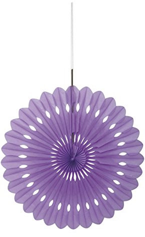 Unique Party 63192 - 40cm Purple Tissue Paper Fan Decoration