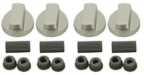 KGASUPPLIES Diplomat Universal Silver Control Knobs for Ovens, Cookers and Hobs (Pack of 4)