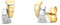 Miore Ohrringe Damen Ohrstecker Bicolor Gelbgold / Weißgold 14 Karat / 585 Gold Diamant Brillianten