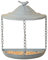 Esschert Design Grey Metal Wandfutterhaus, aus dem Material Metall, 21,8 x 11,4 x 26,2 cm
