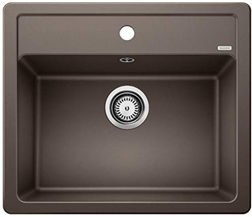 BLANCO LEGRA 6 | Granitspüle aus SILGRANIT cafe | Einbauart: Einbau von Oben | für 60 cm breite Unterschränke | Großes Beckenvolumen für optimale Nutzung | Reinigungsfreundliche Öberfläche