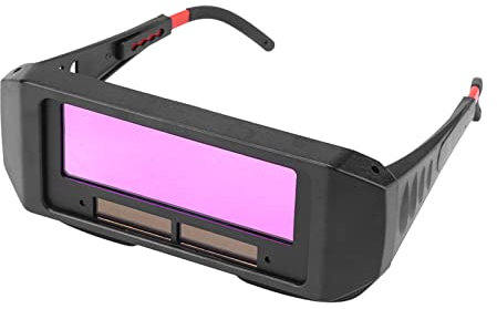 Akozon Gafas de soldadura, Gafas de oscurecimiento automático, Oscuridad automática, Gafas de soldadura protectoras. Casco TIG MIG.