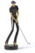 HAUCOZE Golf Figuren Deko Golfer Statue Golfspieler Skulptur Geschenk Polyresin Schwarz 24cm