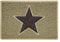 Nicoman STAR Door Mat｜Entrance Barrier Dirt-Trapper Floor Mat｜Patio Garden Conservatory Doormat｜Indoor Outdoor Matt｜Beige with Brown Star, 60x40cm