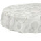 ANRO Tischdecke Wachstuch abwaschbar Wachstuchtischdecke Wachstischdecke Kreise Geometrie Weiß Silber Oval 220x140cm