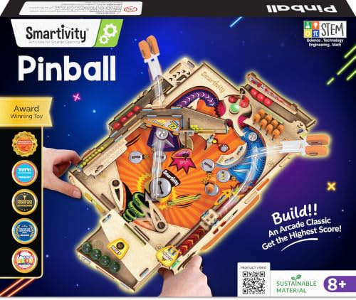 Smartivity Flipperautomat zum Selberbauen für 8- bis 99-Jährige, Geburtstagsgeschenkideen für Kinder und Erwachsene, Mint-Spielzeug für Jungen und Mädchen, lustiges Familien- und Partyspiel