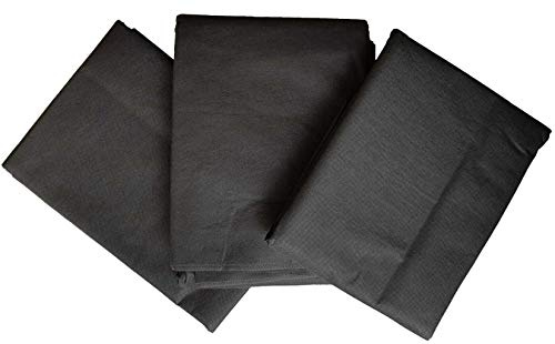 Black Weed Membrane, Landscape Ground Cover, 50gsm, UV-Resistant Heavy Duty Weed Control Fabric, Non-Woven Black Tarpaulin for Weed Control, Lawn Weed Killer (sheet [m] 1.1x5 || 3.6'x16')