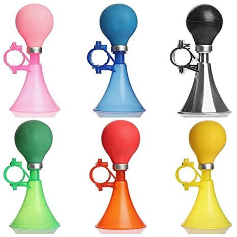 Ayaaa Fahrradhupe Kinder Fahrrad Ballhupe, 6 Stück Laut Fahrradklingel Fahrrad Air Horn Sicherheit Rennrad Kinder Fahrrad Lenker Klingelring Fahrradzubehör