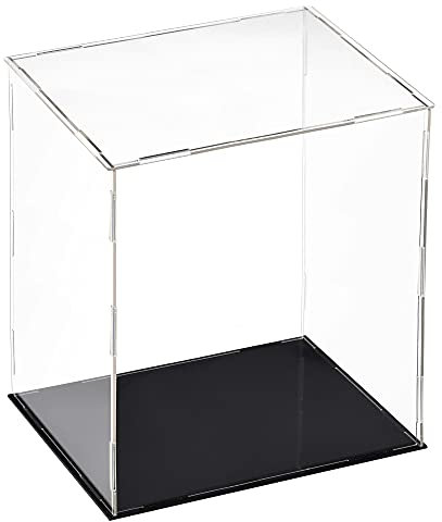 sourcing map Acryl-Vitrine, transparent, staubdicht, Schutz, Vitrine, Würfel, Sammlerstücke, 25 x 20 x 30 cm