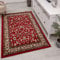 Teppich-Home Orient R2430 Klassischer Teppich, gewebt, mit Ornamenten und Blumenmotiven, Farbe: Rot, Beige, Grau, Schwarz, Größe: 80 x 150 cm