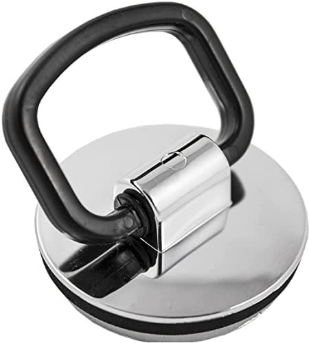 Bouchon d'évier chromé 38 mm avec poignée – Bouchon de lavabo en plastique avec prise en main facile – Finition chromée – S'adapte aux bondes standard – Utilisation dans la cuisine et la salle de bain