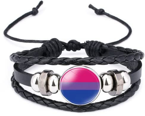 bangyao LGBTQ Zubehör Bisexuell Stolz Armband mit Geschenkbox, Transgender Sachen Gay Lesbian Trans Geschenke für Paar Männer Frauen Teen Valentinstag