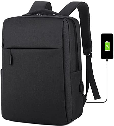 Mixroom Zaino Laptop Borsa Porta PC Portatile per Computer Custodia Notebook fino ai 15 Con Attacco USB Colore Nero Z8