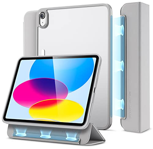 ESR for iPad A16 Case, iPad 11th/10th Generation Case (2025/2022), Grey | iPad 10.9 Inch Case with Detachable Magnetic Cover, Smart Trifold Stand with Hard Shell Back, Auto Wake/Sleep, Ascend Series