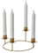 Stabkerzenhalter Adventskranz │ Gold Metall rund 32x8cm │ Kerzenhalter Weihnachtskranz Advent (Gold 25x10 cm)