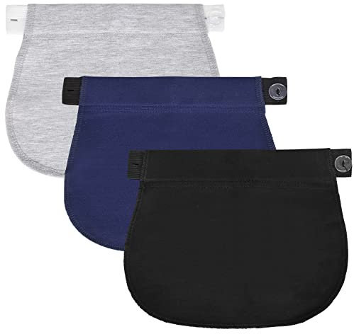 Mikihat Extension de Pantalon, Réglable Extenseur de Taille Pantalon, Élastique Extension de Pantalons de Grossesse, Pour Grossesse Femmes, Pour Pantalon Jeans Femmes Hommes 3 Pièces